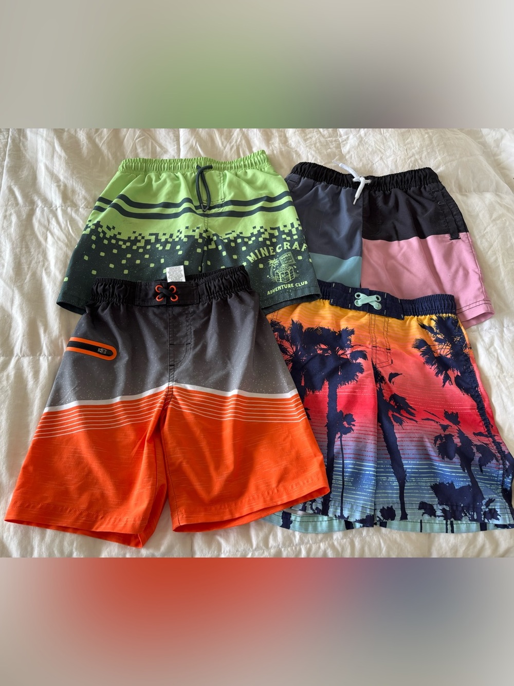 Boys small 6/7 Swim Trunks Shorts 
Lot of 4 
Message to separate